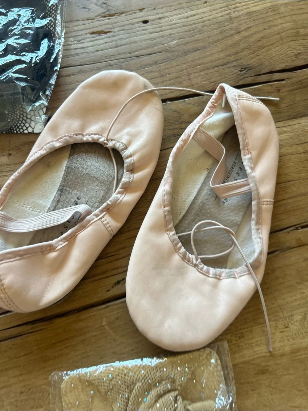 Pink Ballet Leotard & Pink Ballet Shoes Set with Black Shorts dance wear tights